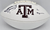 Johnny Manziel Autographed Texas A&M White Logo Football 12 Heisman JSA WP142575