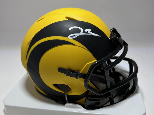 JARED VERSE Signed Riddell Rave Mini Helmet - Los Angeles Rams NFL - BAS