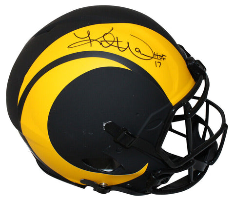 Kurt Warner Signed Los Angeles Rams Pro Eclipse Helmet HOF Beckett 40384