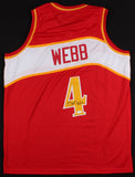 Spud Webb Signed Atlanta Hawks Jersey (JSA COA) 1986 Slam Dunk Champion
