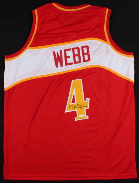Spud Webb Signed Atlanta Hawks Jersey (JSA COA) 1986 Slam Dunk Champion