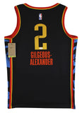 Thunder Shai Gilgeous-Alexander Signed Black Nike Swingman Jersey JSA #CF72888