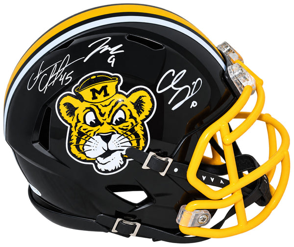 CHASE DANIEL JEREMY MACLIN COFFMAN SIGNED MISSOURI TIGERS FULL SIZE HELMET JSA