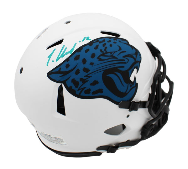 Travis Hunter Signed Jacksonville Jaguars Speed Authentic Lunar NFL Helmet