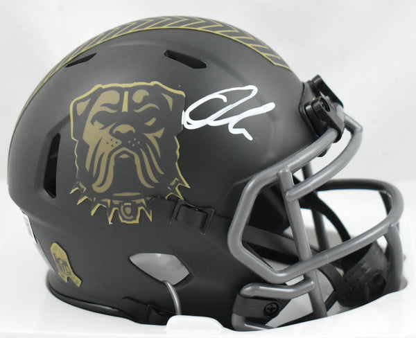 Quinshon Judkins Signed Cleveland Browns Salute 2025 Speed Mini Helmet-Beckett W