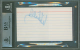 Bruins Mike Milbury Authentic Signed 3x5 Index Card Autographed BAS Slabbed