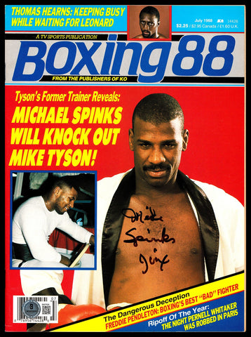 Michael Spinks "Jinx" Autographed Signed Magazine Beckett BAS QR #BM37839