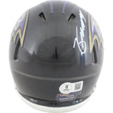 Zay Flowers Autographed Baltimore Ravens Mini Helmet Beckett Witness 50967