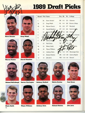 Steve Atwater Bobby Humphrey Autographed Denver Broncos Yearbook Beckett 55766