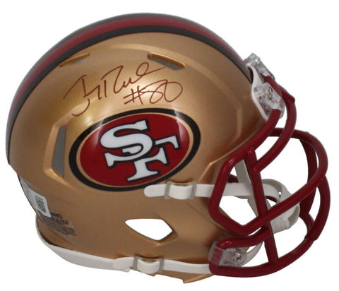 Jerry Rice Autographed San Francisco 49ers Mini Throwback Speed Helmet Beckett