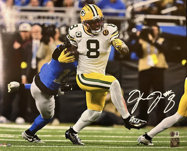 JOSH JACOBS - Green Bay Packers NFL Run Back - Signed 16x20 Photo #4 AUTO - BAS