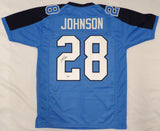 Tennessee Titans Chris Johnson Autographed Blue Jersey (Mark) PSA/DNA #W74486