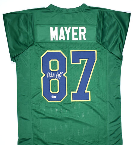 Michael Mayer Autographed Green Alt College Style Jersey-Ba W Hologram *Silver