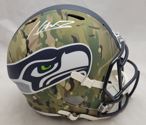 KENNETH WALKER III SIGNED SEATTLE SEAHAWKS CAMO SPEED REPLICA HELMET BECKETT