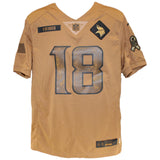 Justin Jefferson Autographed Minnesota Vikings Nike XL STS Jersey Beckett 52898