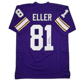 Autographed/Signed Carl Eller Minnesota Purple Football Jersey JSA COA