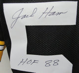 Jack Ham HOF Signed/Inscr Black Steelers Custom Football Jersey Beckett 192384