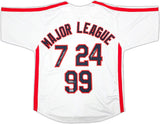 Charlie Sheen Bernsen Berenger Signed White Major League Baseball Jersey BAS