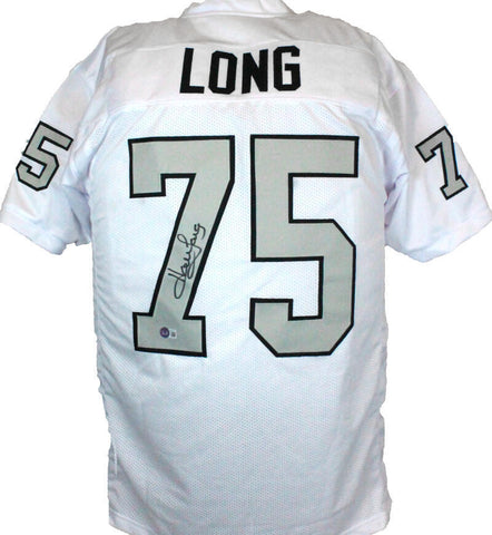 Howie Long Autographed White Pro Style Jersey Grey #-Beckett W Hologram *Black
