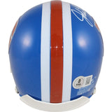 John Elway Signed Denver Broncos VSR4 TB 75-96 Mini Helmet HOF Beckett 50194