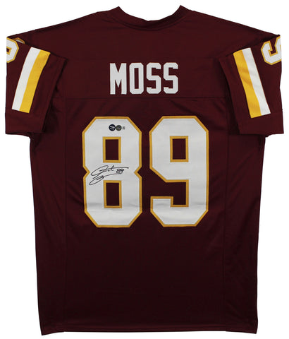 Santana Moss Authentic Signed Maroon Pro Style Jersey BAS Witnessed