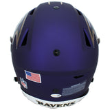 Trey Hendrickson Autographed Baltimore Ravens Purple Rising Speedflex Helmet JSA