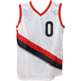 Damien Lillard Autographed/Signed Pro Style White Jersey Beckett 43420