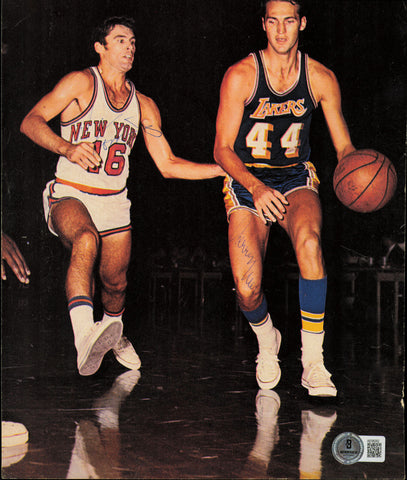Jerry West & Howard Komives Autographed 8x11 Magazine Page Photo Beckett AE08292