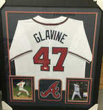 Tom Glavine Signed Braves 36x39 Framed Signed Jersey (JSA COA) Atlanta Ace