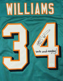 Ricky Williams Signed Teal Pro Style Jersey w/Smoke Weed Insc - JSA W Auth *4