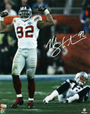 Michael Strahan Autographed New York Giants 16x20 Flex White Photo-BeckettW Holo