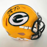 Autographed/Signed Aaron Rodgers Packers Football Mini Helmet Steiner Sports COA