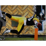 Troy Polamalu Autographed Pittsburgh Steelers 16x20 Photo Beckett Witness 50286