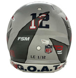 TOM BRADY Autographed Patriots / Bucs Mashup Authentic Helmet FANATICS LE 1/12