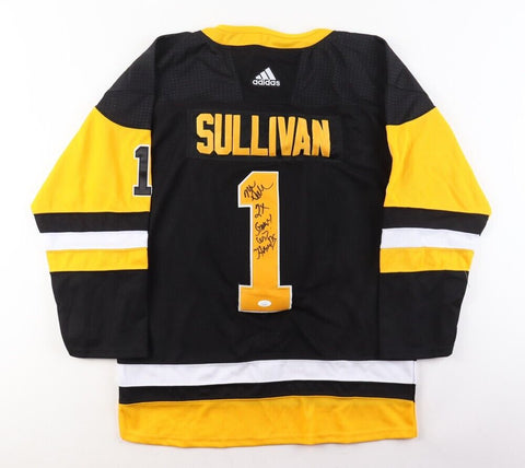 Mike Sullivan Signed Pittsburgh Penguins Jersey "2x Stanley Cup Champs (JSA COA)
