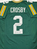Packers MASON CROSBY Signed Custom Replica Green Jersey AUTO w/ XLV Champ - JSA