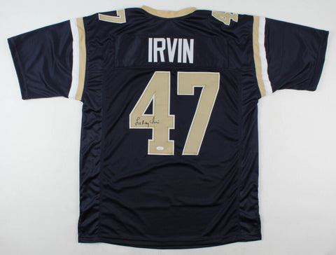 LeRoy Irvin Signed St. Louis Rams Jersey (JSA COA) Los Angeles & St. L. D.B.