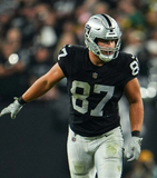 Michael Mayer Signed Las Vegas Raiders Jersey (Beckett) Ex Notre Dame Tight End