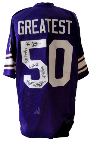 Vikings Greats Multi-Signed/Autographed by 6 Custom Jersey Osborn JSA 200960