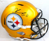 Chase Claypool Signed Steelers F/S Flash Speed Helmet-Beckett W Hologram *Black
