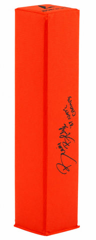 Bennie Blades Signed BSN Orange Football Endzone Pylon w/87 Champs - (SS COA)