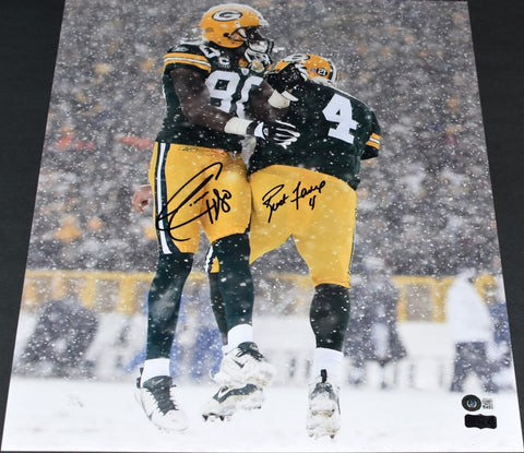 BRETT FAVRE & DONALD DRIVER SIGNED GREEN BAY PACKERS 16x20 PHOTO BECKETT