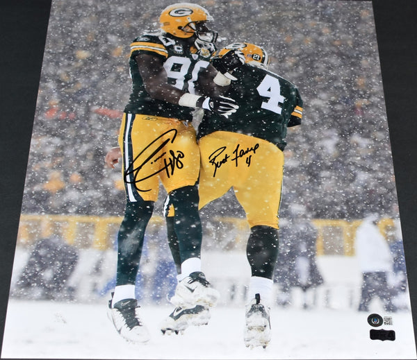 BRETT FAVRE & DONALD DRIVER SIGNED GREEN BAY PACKERS 16x20 PHOTO BECKETT