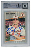 Bill Ripken Autographed 1989 Fleer 616 Black Box Trading Card Slab Beckett 52685