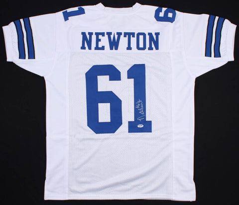 Nate Newton Signed Dallas Cowboys White Jersey (PSA COA) 3xSuper Bowl Champion
