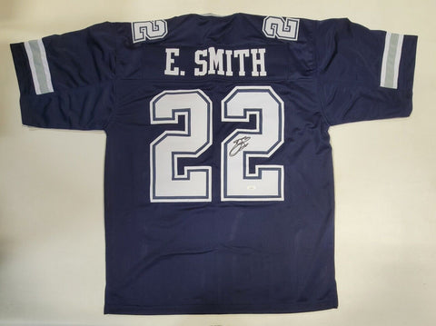 EMMITT SMITH AUTOGRAPHED SIGNED PRO STYLE XL JERSEY W/ BECKETT