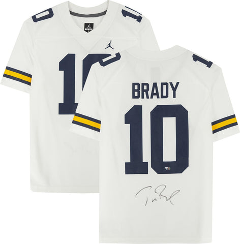 Tom Brady Michigan Wolverines Autographed White Nike Game Jersey