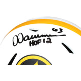 Dermontti Dawson Signed Pittsburgh Steelers Lunar Mini Helmet PROVA 42221