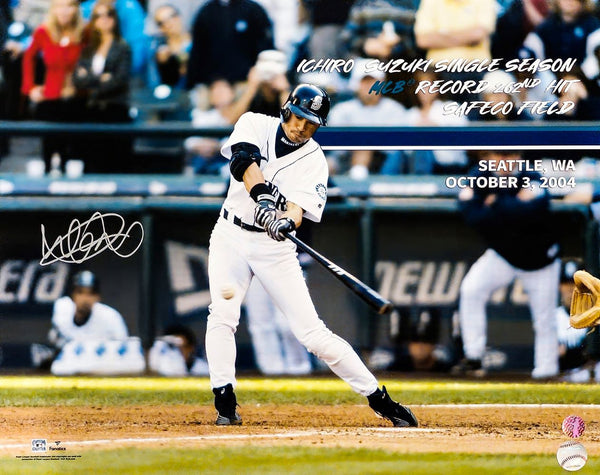 Ichiro Suzuki Signed 16x20 Seattle Mariners MLB Hit Record Photo Ichiro COA