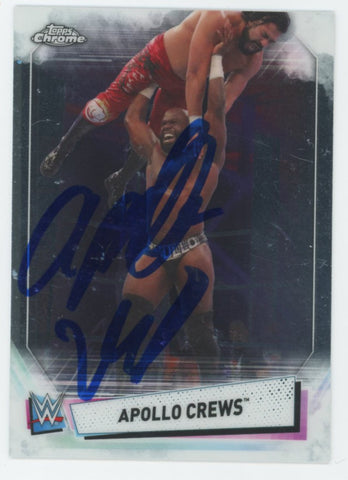 Apollo Crews WWE Authentic Signed 2021 Topps #48 Card Autographed BAS #BS86659